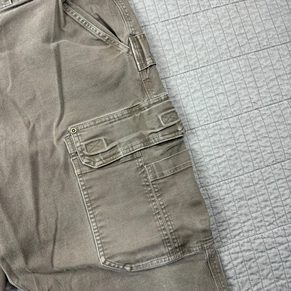Duluth Trading Co Flex Fire Hose Cargo Pants Brown Men 40x28 (38x26) Relaxed Fit